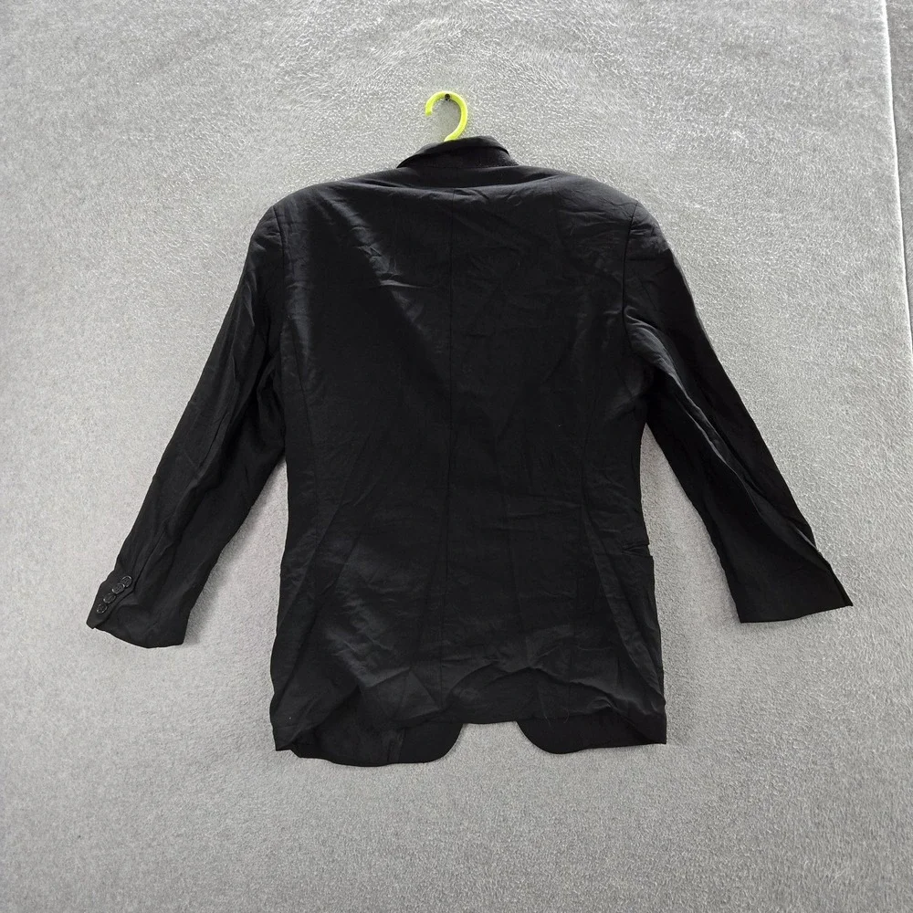 VINTAGE Hugo‎ Boss Men Blazer 38S Black Wool Suit Jacket Button Long Sleeve